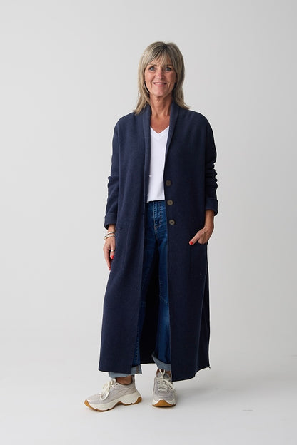Henriette Steffensen Evening Blue Long Cardigan