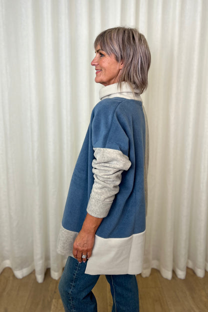 Henriette Steffensen Dusty Blue/Kit/Sand Jumper