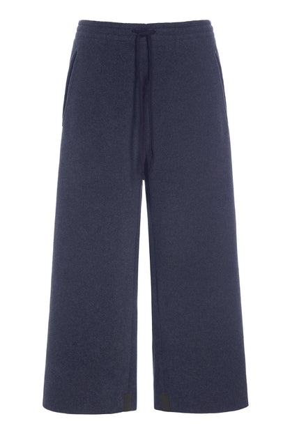 HS Evening Blue Cropped Flare Trousers
