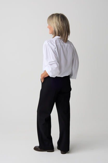 Brax Maine Black Wide Leg Jersey Trouser
