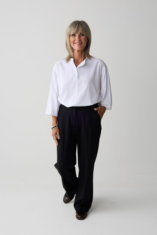 Brax Maine Black Wide Leg Jersey Trouser