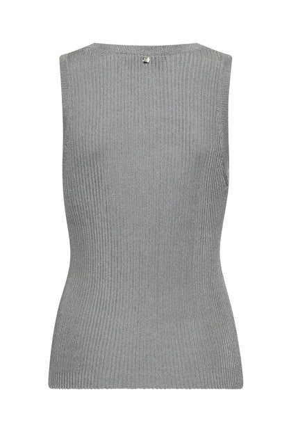 Mos Mosh Relena Amanda Silver Knit Vest Top