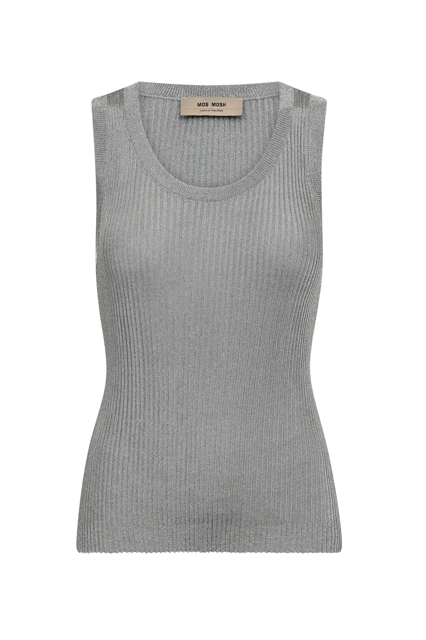 Mos Mosh Relena Amanda Silver Knit Vest Top