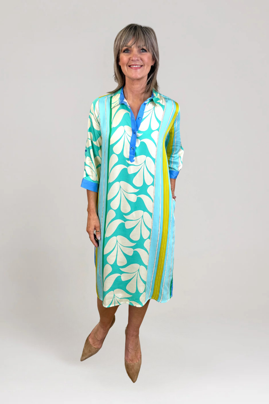 Milano Ibiza Blue Print Dress