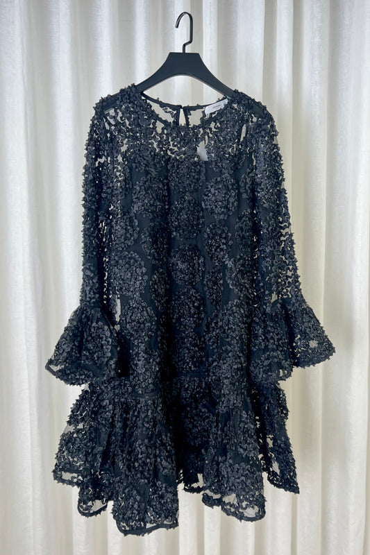 Uchuu Black Dress with Bell Sleeves