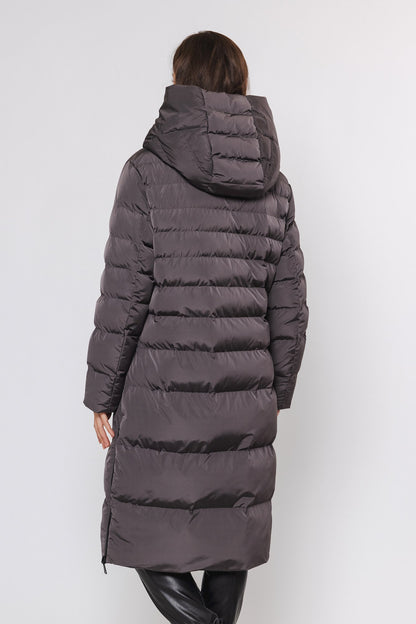 Rino & Pelle Keila Graphite & Purple Reversible Padded Coat