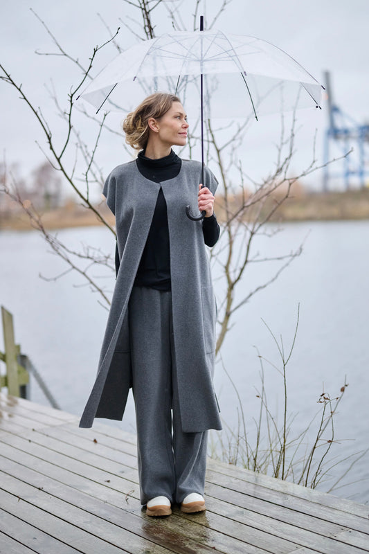 Henriette Steffensen Long Grey Waistcoat