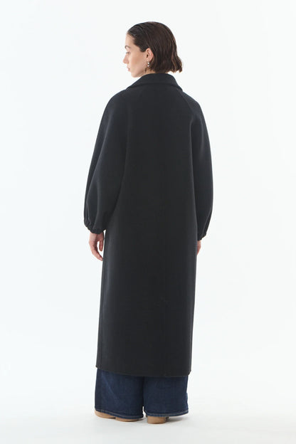 Giovanni Manola Black Wool/Cashmere Coat