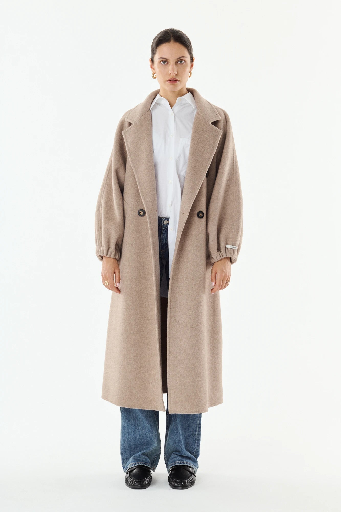 Giovanni Manola Taupe Wool/Cashmere Coat