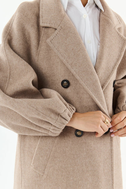 Giovanni Manola Taupe Wool/Cashmere Coat