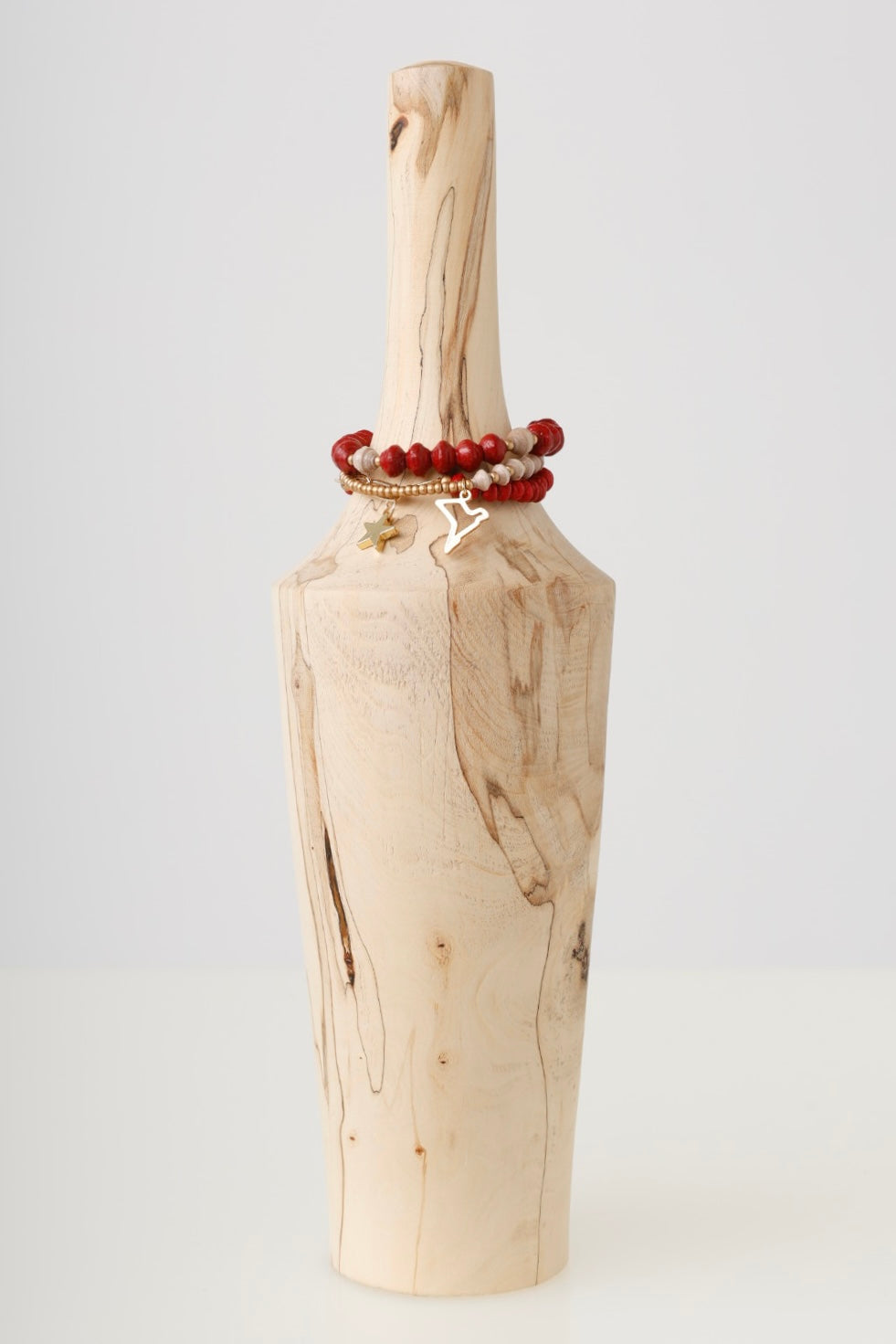 Paperchain Red/Cement Hanstar Triple Bracelet
