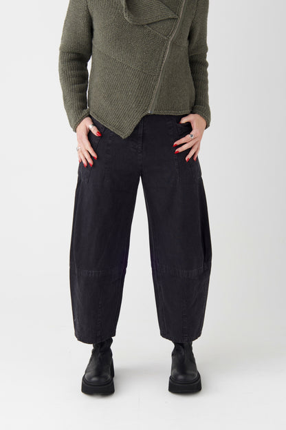 Lurdes Bergada Black Barrel Trousers