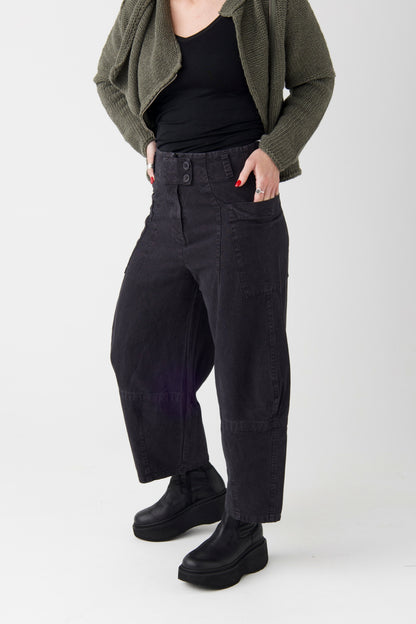 Lurdes Bergada Black Barrel Trousers