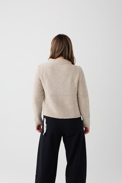 Lurdes Bergada Beige Asymmetric Cardigan
