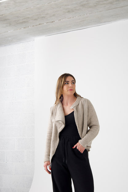 Lurdes Bergada Beige Asymmetric Cardigan