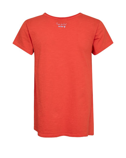 Mos Mosh Tulli Spicy Orange V-Neck T-Shirt