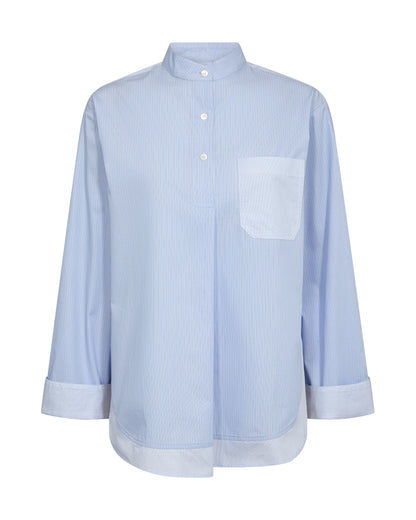 Mos Mosh Bronwyn Brunnera Blue Stripe Shirt
