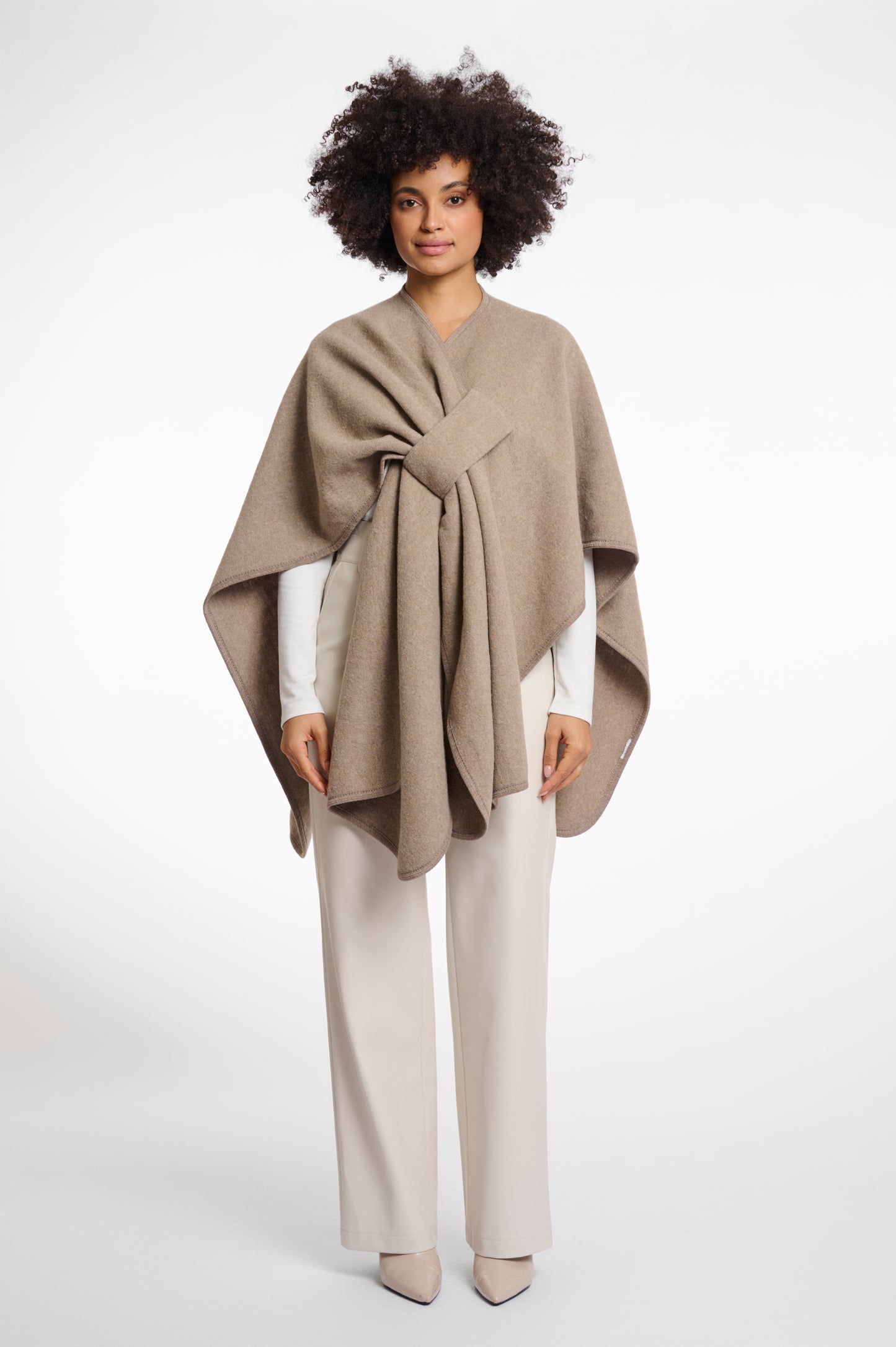 Rino & Pelle Marwa Toffee Woven Cape