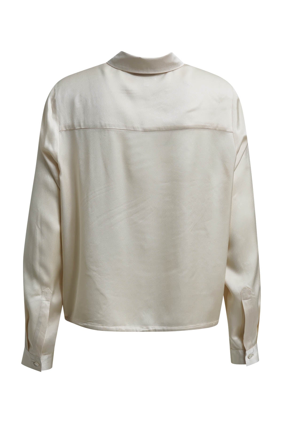 Milano Cream Cropped/Drawstring Hem Blouse