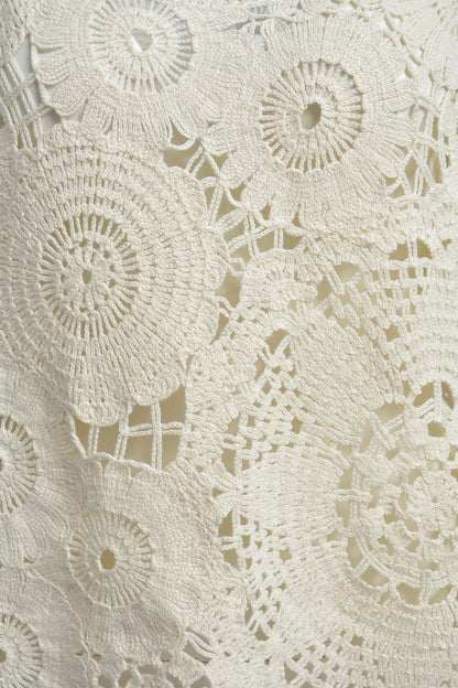 Milano Sand Crochet Vest Top