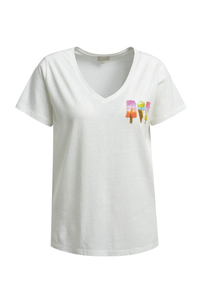 Milano Off-White Ice-Cream T-Shirt