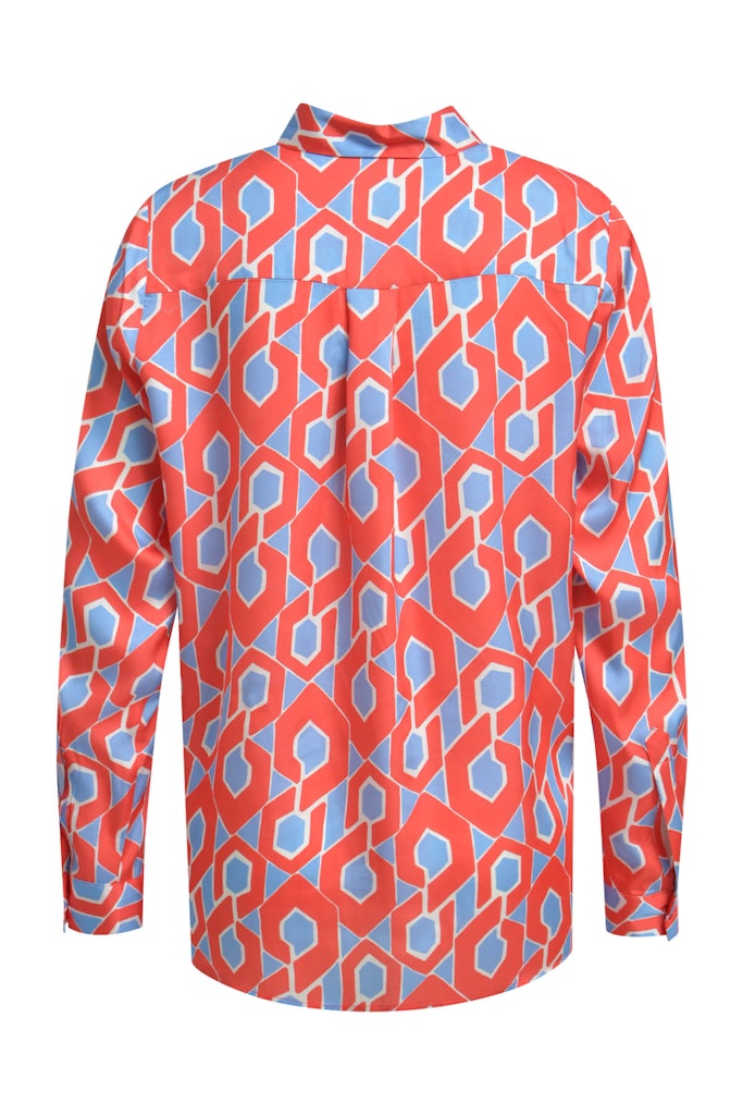 Milano Red/Blue Print Blouse