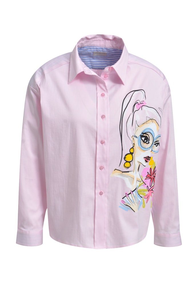 Milano Rose Lady Print Oversized Shirt