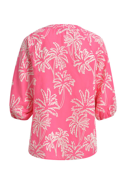 Milano Pink Print Raglan Sleeve Blouse