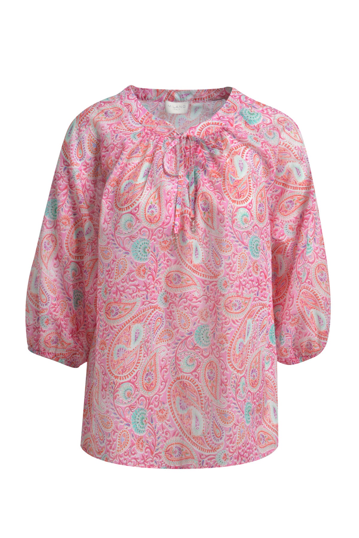 Milano Orchid Print Raglan Sleeve Blouse