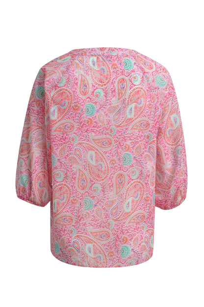 Milano Orchid Print Raglan Sleeve Blouse