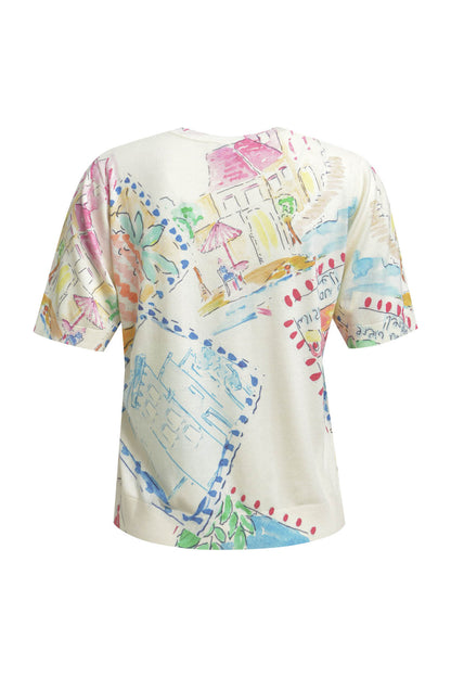 Milano Light Blue Print Cardigan