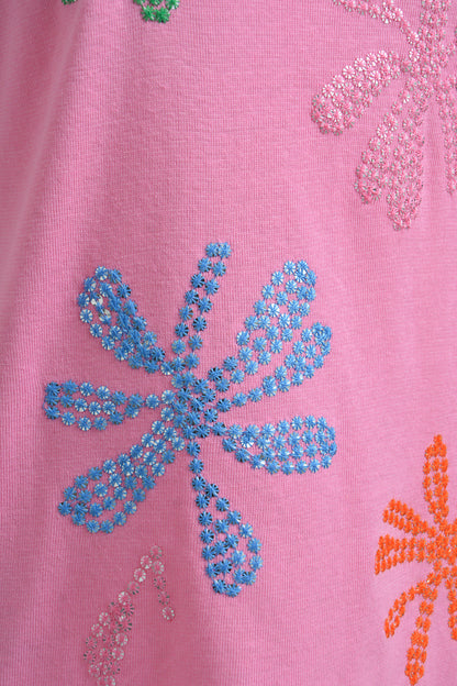Milano Orchid Sequin Flower T-Shirt