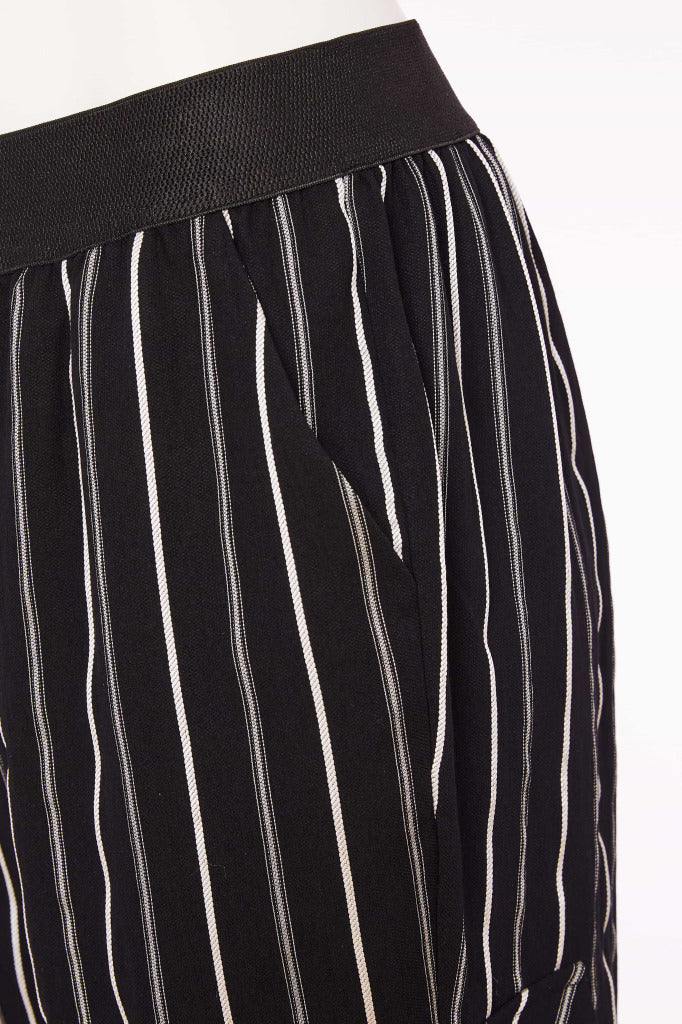 Naya Black/White Pencil Stripe Trousers