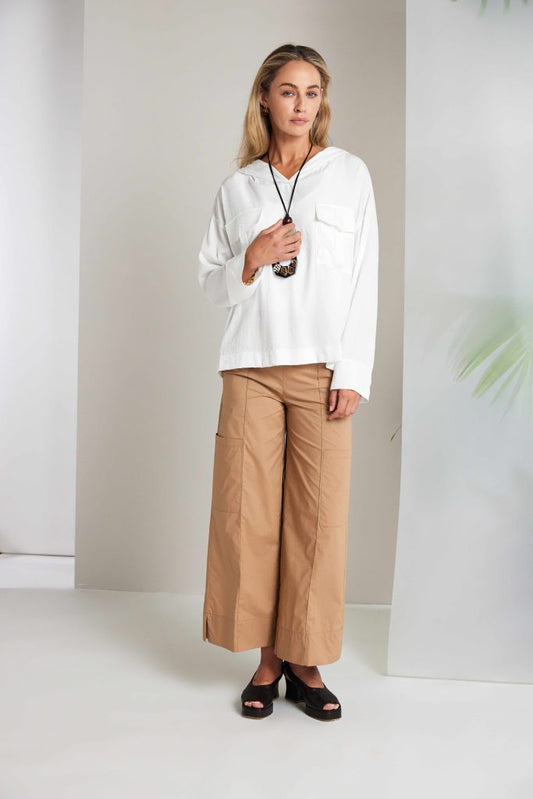 Naya Tan Pocket Detail Wide Leg Trouser