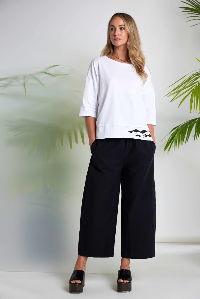 Naya Black Side Pocket Balloon Trouser