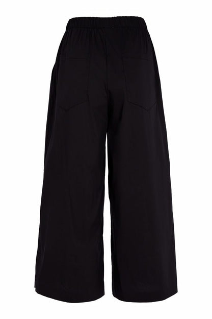 Naya Black Wide Leg Crop Trouser