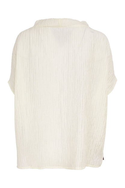 Naya Cream/Taupe Rippled Print Top