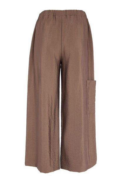 Naya Taupe Wide Leg Side Pocket Trouser