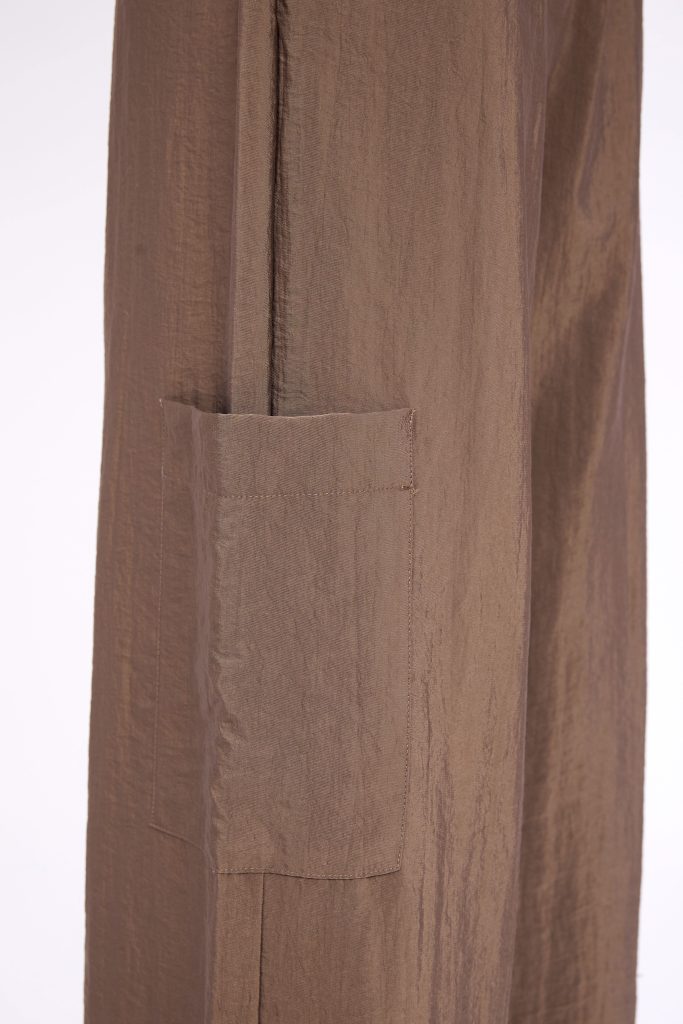Naya Taupe Wide Leg Side Pocket Trouser
