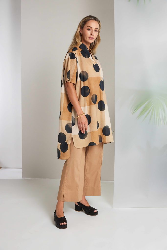 Naya Tan Pocket Detail Wide Leg Trouser