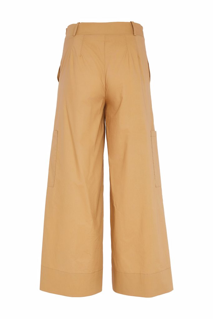 Naya Tan Pocket Detail Wide Leg Trouser