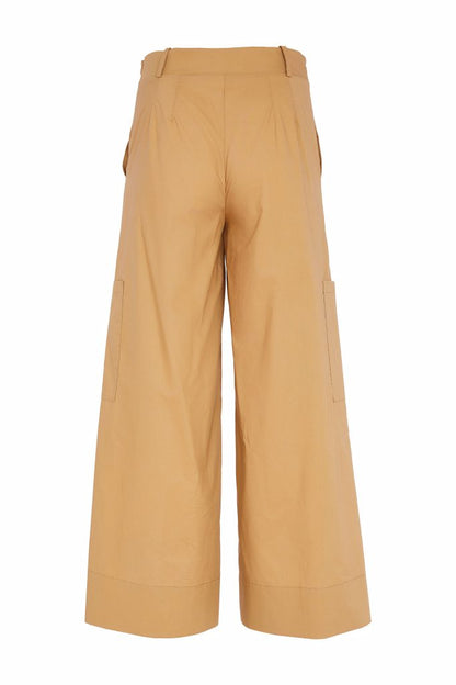 Naya Tan Pocket Detail Wide Leg Trouser