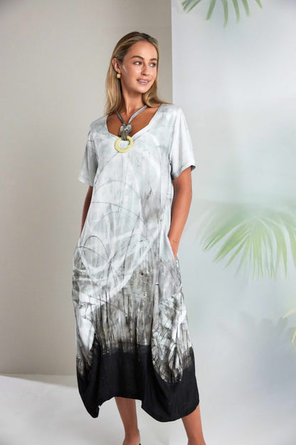 Naya Lemon Loop/Square Trim Necklace