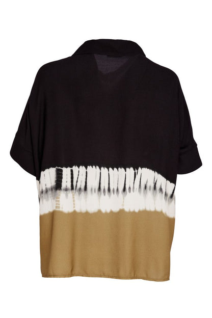 Naya Black/Tan Tie Dye Shirt