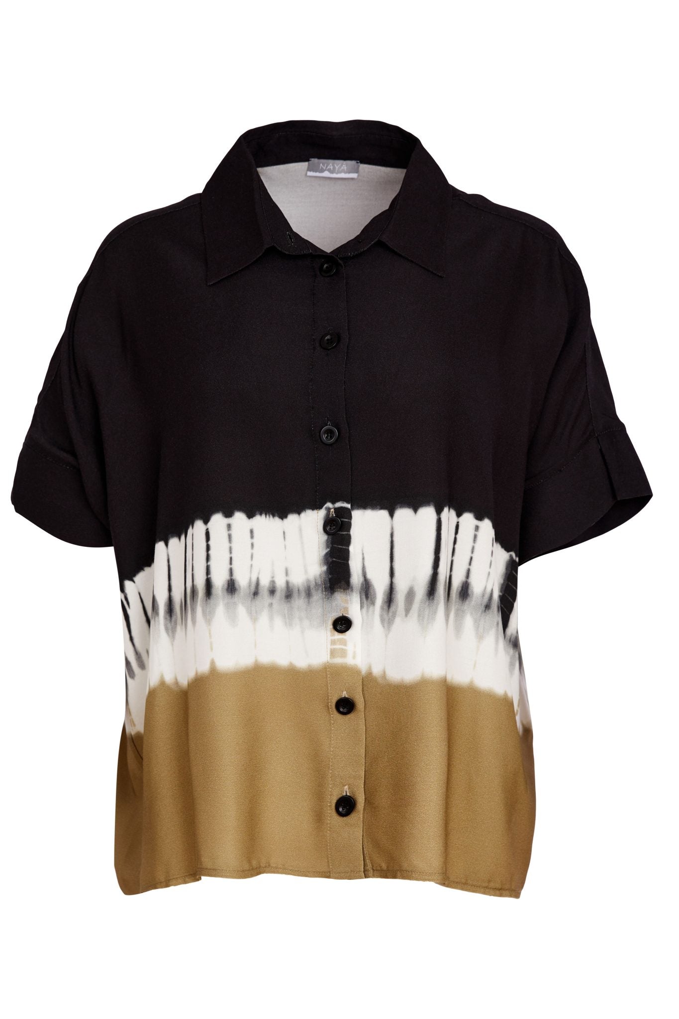 Naya Black/Tan Tie Dye Shirt