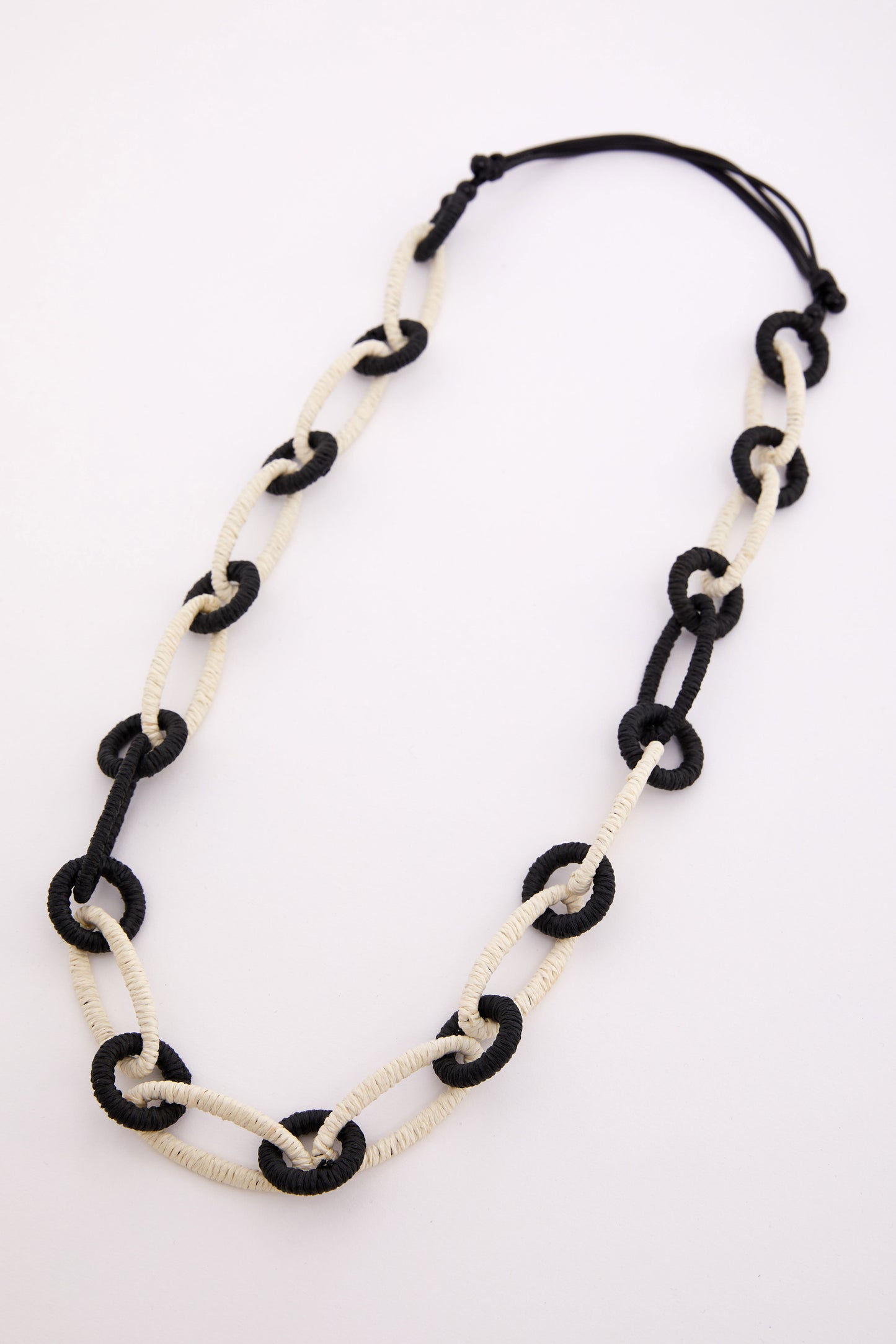 Naya Black/Cream Two Tone Loop Necklace