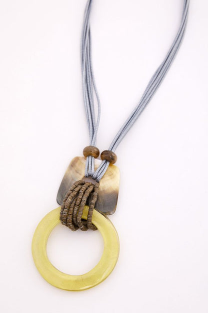 Naya Lemon Loop/Square Trim Necklace
