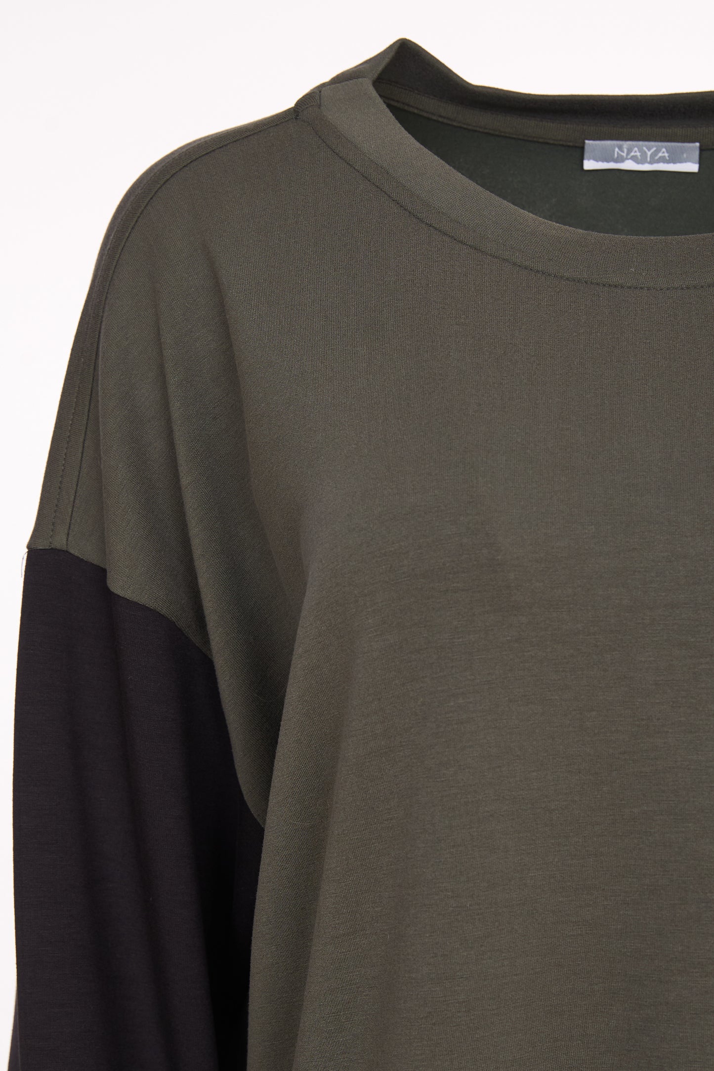 Naya Forest / Black Colour Block Sweatshirt