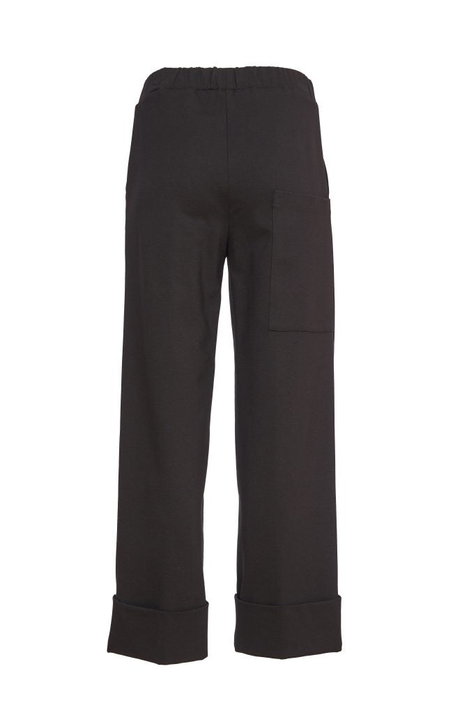 Naya Black Turn up Trouser with side pocket