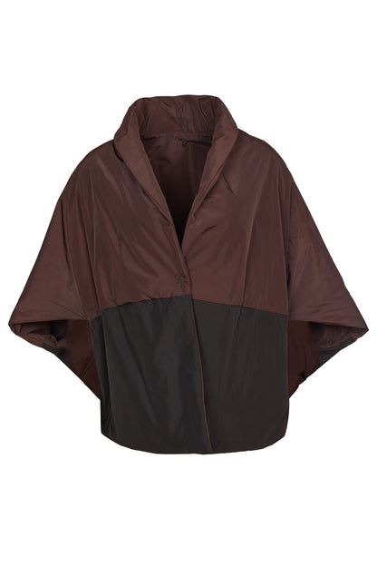 Naya Choc / Black Batwing Poncho Jacket